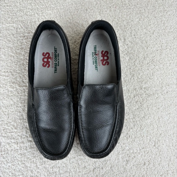 SAS Shoes Womens 9W Black Tripod Comfort Moccasin Slip On Leather Comfort Loafer - Picture 5 of 15